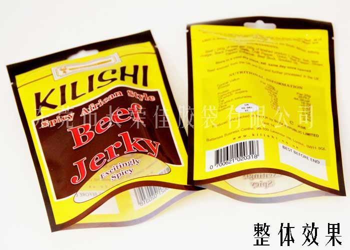 牛肉干食品包装袋整体效果 牛肉干食品包装袋整体效果