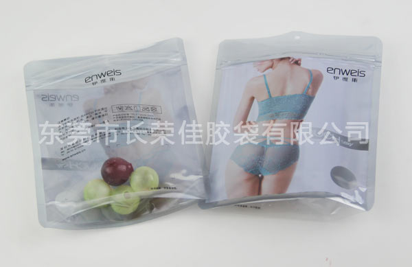 文胸拉链袋单面透明效果