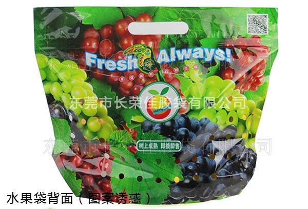 水果自立拉链骨袋正面图案