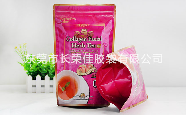 美国花茶包装袋粉色款